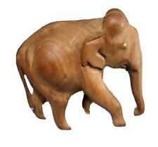 Hand Carved Wooden miniature Elephant from India in 1993 picture