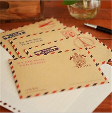 Mini Envelope Vintage Kraft Paper Airmail Christmas Festival Gifts Cards 10Pcs picture