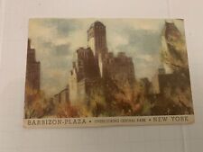 c.1930's Barbizon Plaza Overlooking Central Park New York Linen Postcard picture