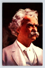 Chrome Postcard Portrait Mark Twain Samuel Clemens picture