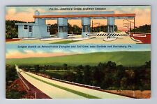 Harrisburg PA-Pennsylvania Turnpike Toll Gate Near Carlisle, Vintage Postcard picture