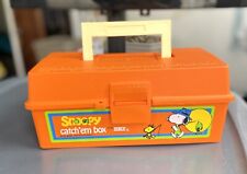Zebco Snoopy Catch 'Em Box 1958 Vintage Children's Fishing Tackle Box Plastic picture