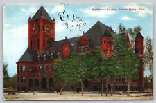 Colorado Springs CO Colorado - High School Building - Postcard - c1909 picture