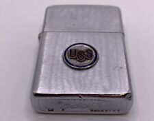 Vintage 1961 Zippo Lighter - USS United States Steel - Engraved 