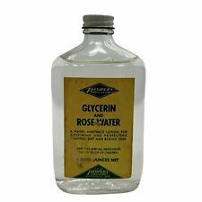 Glycerin and Rose Water Vintage People Drug Stores Wash DC 8 oz Glass Bottle picture
