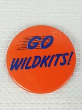 Evanston Township High School ETHS Wildkits 1960s Button Pinback Go Wildkits WOW picture