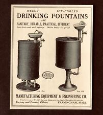 1924 Meeco Drinking Fountains Advertisement Ice Cooled Trade Antique Print AD picture