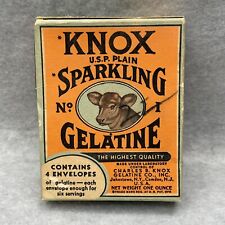 UNOPENED VINTAGE BOX OF KNOX SPARKLING UNFLAVORED GELATINE PACKETS picture