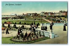 c1910 New Gardens Southport Merseyside England Unposted Antique Postcard picture