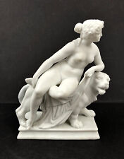 Antique Bisque Figurine, Ariadne & Panther, Neo-Classical, Miniature picture