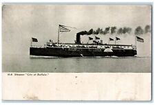 c1905's Steamer City Of Buffalo Sailing Flags Scene Unposted Vintage Postcard picture