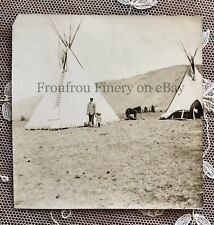 Antique 1900s - 10s Native American Indian Tipis Tee Pees Original Photo picture