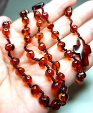 NATURAL BALTIC AMBER CATHOLIC ROSARY - necklace picture