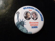 Presidential Delaware Pin Back Libertarian Libertarians Campaign 2000 Button  picture
