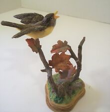 Yellow Bellied Bird Figurine Vintage 5 in tall Resin Wire Detailed picture