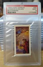 Cadet Sweets Trading Card 1959 Pirate Buccaneer PSA 9 Johnson's Escape #29 RARE picture