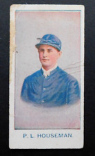 1917 Sniders Abrahams Cigarette Card Australian Jockeys P Houseman Horse Racing picture