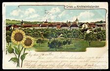 GERMANY Gruss aus Kirchheimbolanden Postcard 1902 Birds Eye View Sunflower Borde picture