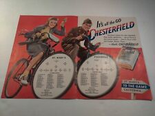 1942 Chesterfield It's All The Go WW II Original Ads 16 x 11 California Bears picture
