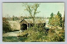 Nashville IN-Indiana, Covered Bridge, Antique Vintage Souvenir Postcard picture