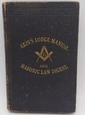 1895, Akin's Lodge Manual and Masonic Law Digest    picture