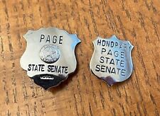 vintage Oklahoma Honorary State Senate Page metal badges pins picture