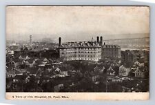 St Paul MN-Minnesota, A View Of City Hospital, Antique, Vintage Postcard picture