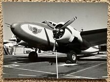 Vtg 1970's Lockheed Lodestar Airplane Hollywood Airport CA B&W Photo 7 1/4 x 10 picture