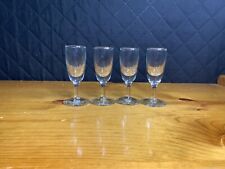 4 Vintage 1 oz Cordial Aperitif Shot Sherry Wine Clear Stemmed Glass picture