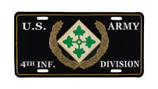 U.S. Army 4th Infantry Division Aluminum License Plate NEW LP0637 picture