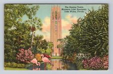 Lake Wales FL-Florida, The Singing Tower, Mountain Lake, Vintage Postcard picture