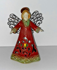 Porcelain Christmas Angel Candle Holder picture