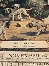 1941 CENTRE HALL PA BRADFORD & Co Advertising Calendar picture