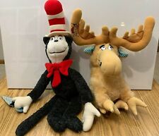 Lot Of Vintage 1983 Dr. Seuss Cat In Hat & Thidwick Plush Coleco Stuffed 23” picture
