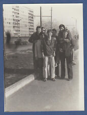 Handsome guys hugging, affectionate gentle men Soviet Vintage Photo USSR picture