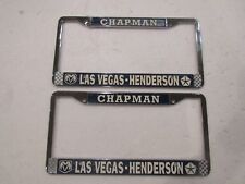 NOS Set Las Vegas Dodge Chrysler Ram Dealership License Plate Frames Metal Pair  picture