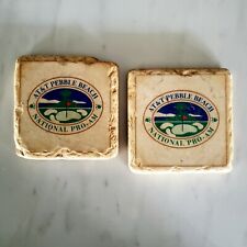 AT&T Pebble Beach National Pro-Am - Set of 2 Stone Coasters - Rare picture