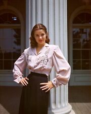 Jean Peters Breathtaking 1940's elegant Glamour Portrait 8x10 Color Photograph picture