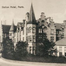 Perth Station Hotel UK Postcard 1920s United Kingdom Antique Card Art B1448 picture