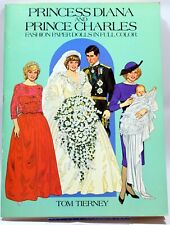 Princess Diana And Prince Charles Fashion Paper Dolls Tom Tierney 1985 picture