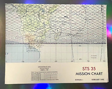 STS-35 NASA RELEASED SPACE SHUTTLE ORIGINAL LARGE MISSION CHART picture