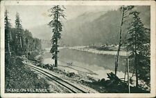 California - Scene on eel river, view of railroad - vintage CA Postcard  picture
