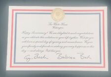 George / Barbara Bush Signed Card picture