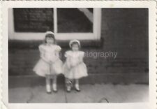 BLURRY LITTLE GIRLS Vintage FOUND PHOTOGRAPH bw Snapshot CHILDREN 96 10 K picture