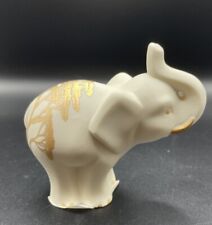 Lenox Good Fortune Elephant Everyday Wishes Ceramic Figurine White & Gold 3.5” picture