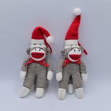 Vintage Sock Monkey Christmas Ornament Pair Of 2 picture
