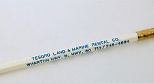 Vtg Tesoro Land & Marine Rental Co. Bay City Texas TX Wood Pencil Advertising US picture