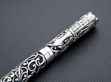 EROTIC CARVING SOLID 925 STERLING SILVER PEN HANDMADE UNIQUE picture