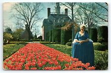 1960s WILLIAMSBURG VIRGINIA GOVERNOR'S PALACE GARDENS POSTCARD P3406 picture