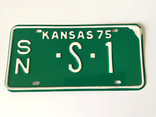 Rare 1975 KANSAS GOVERNOR SAMPLE license plate picture